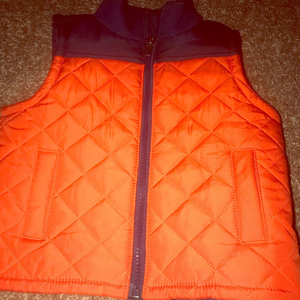Blue and orange vest